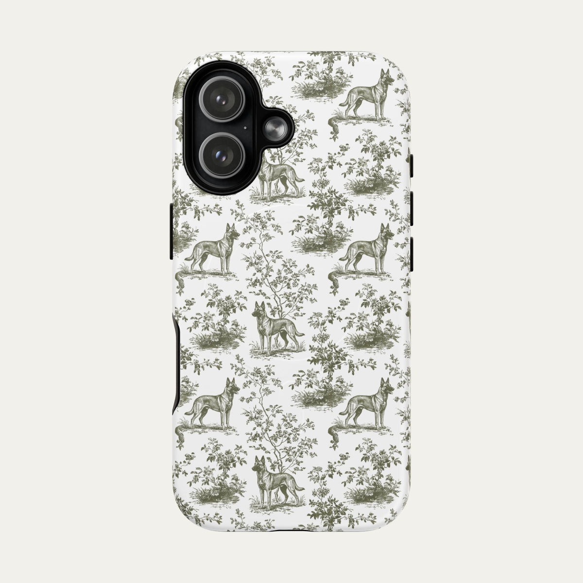 Belgian Malinois Sage Green Toile phone Case