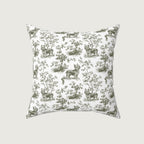 Yorkshire Terrier Sage Green French Toile Pillow