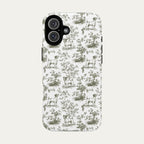 Jack Russell Terrier Sage Green Toile phone Case