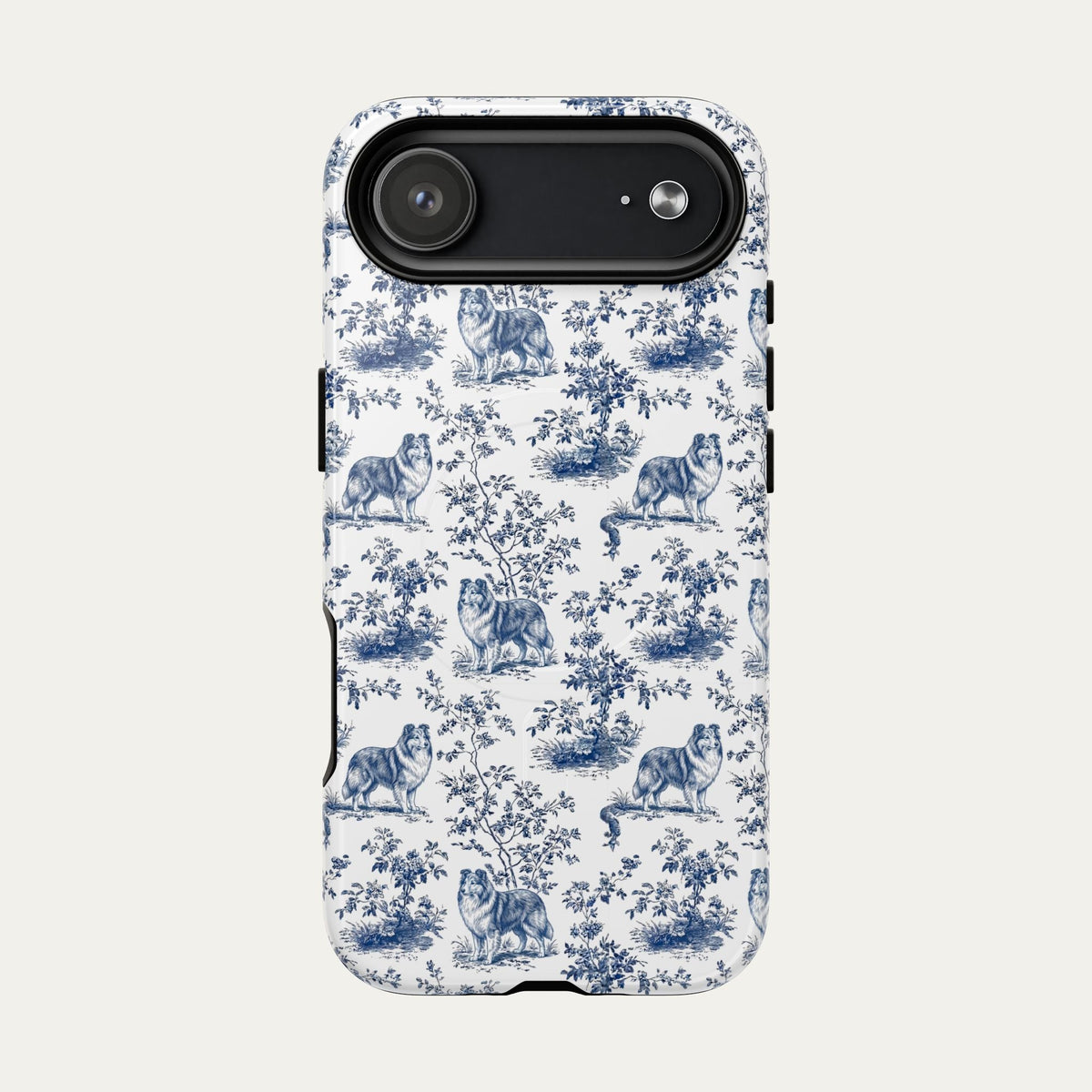 Shetland Sheepdog Blue Toile Phone case