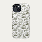 Maltese Sage Green Toile phone Case
