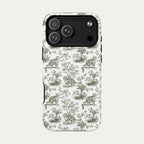 Scottish Fold Cat Sage Green Toile phone Case