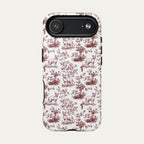 Sphynx Cat Burgundy Toile phone Case