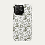 Bengal Cat Sage Green Toile phone Case