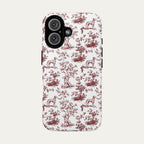 Dalmatian Burgundy Toile phone Case