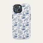 Great Pyrenees Blue Toile Phone case