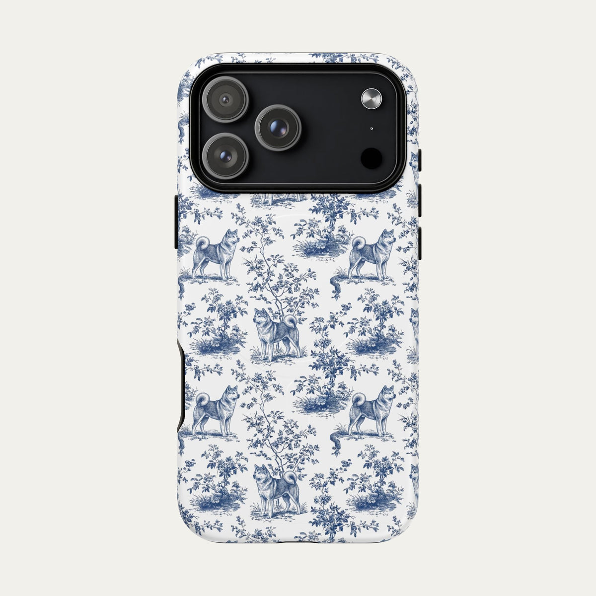 Akita Blue Toile Phone case