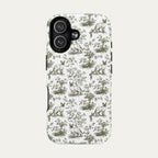 Siamese Cat Sage Green Toile phone Case