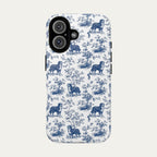 Bernese Mountain Blue Toile Phone case