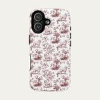 Great Pyrenees Burgundy Toile phone Case
