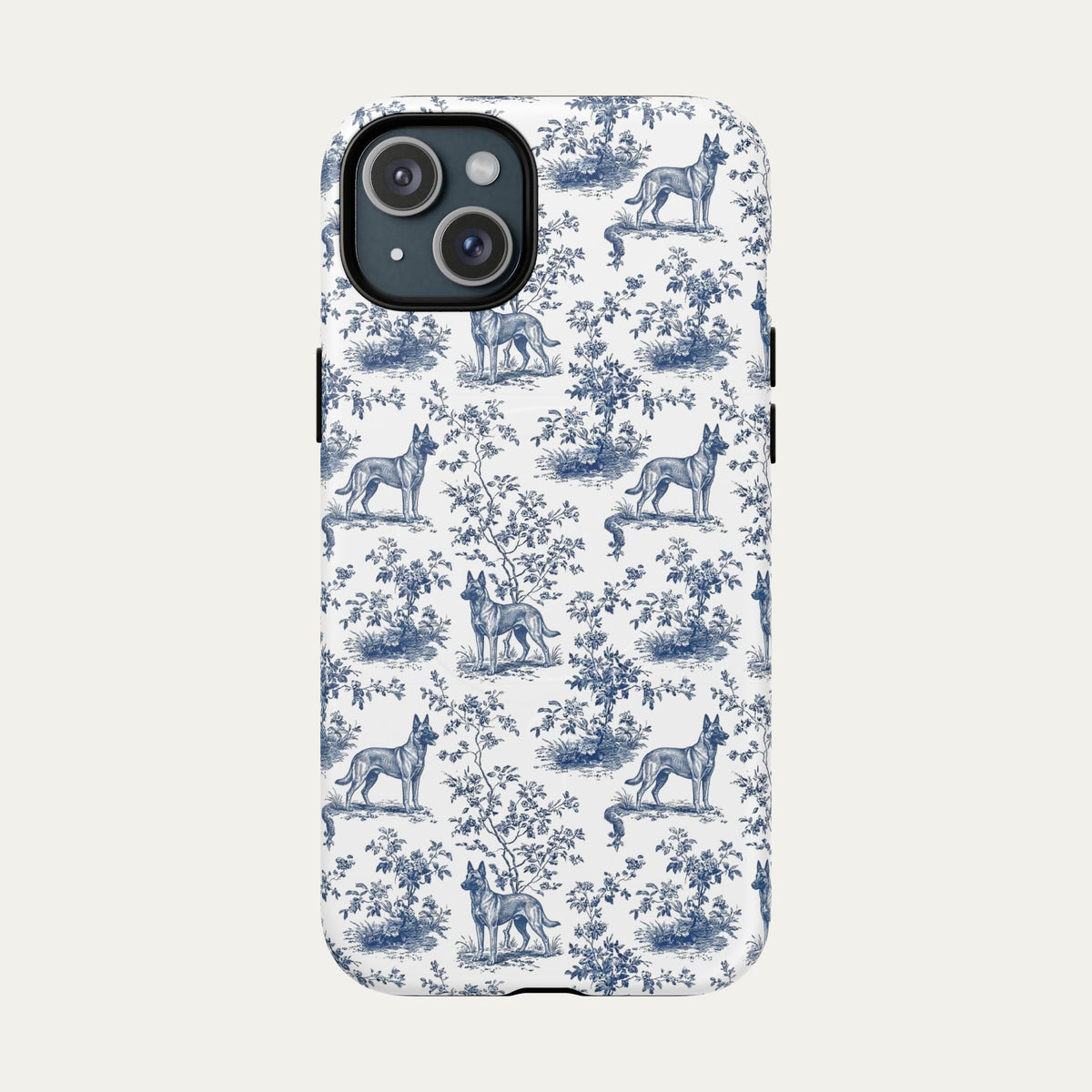 Belgian Malinois Blue Toile Phone case