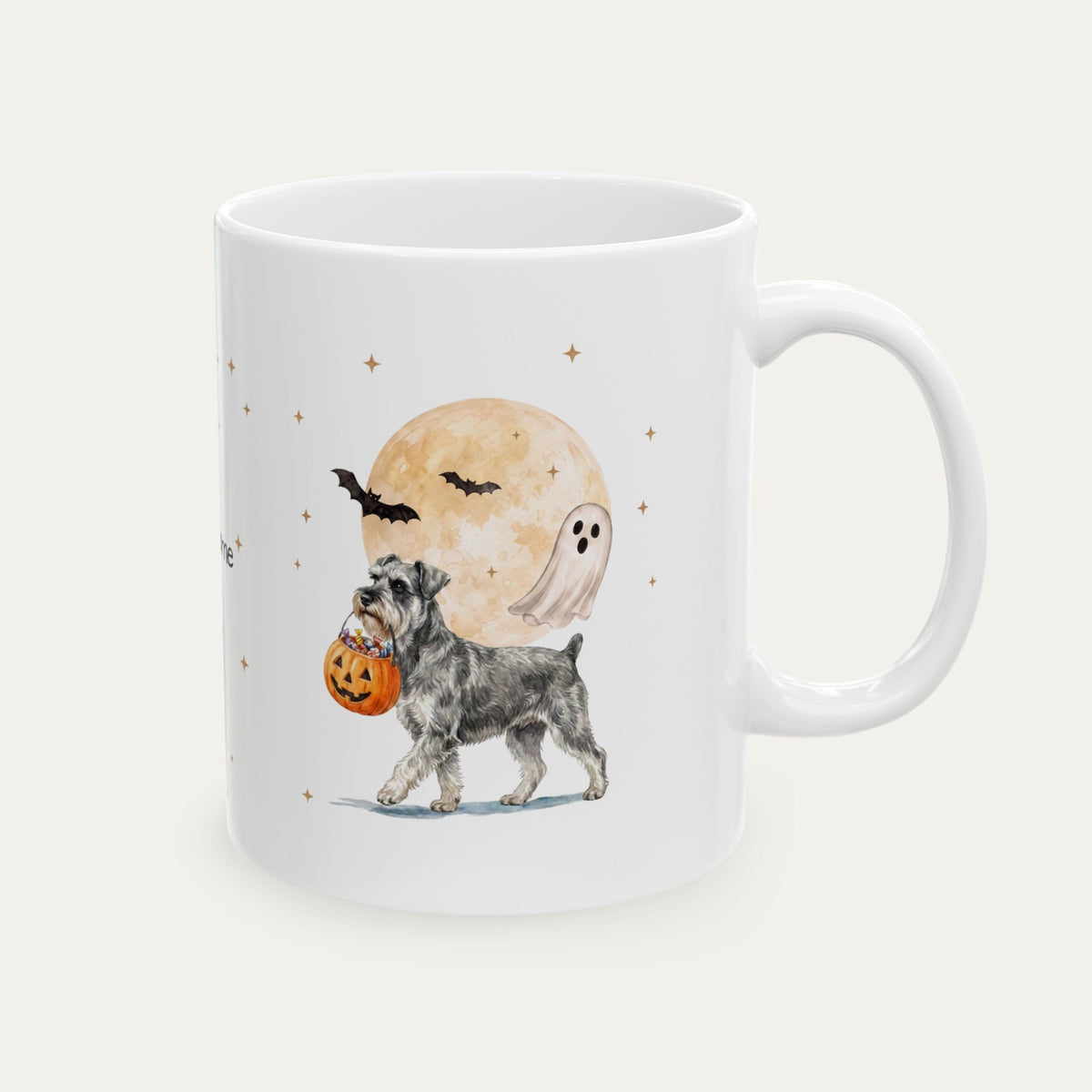 Custom Schnauzer Halloween mug