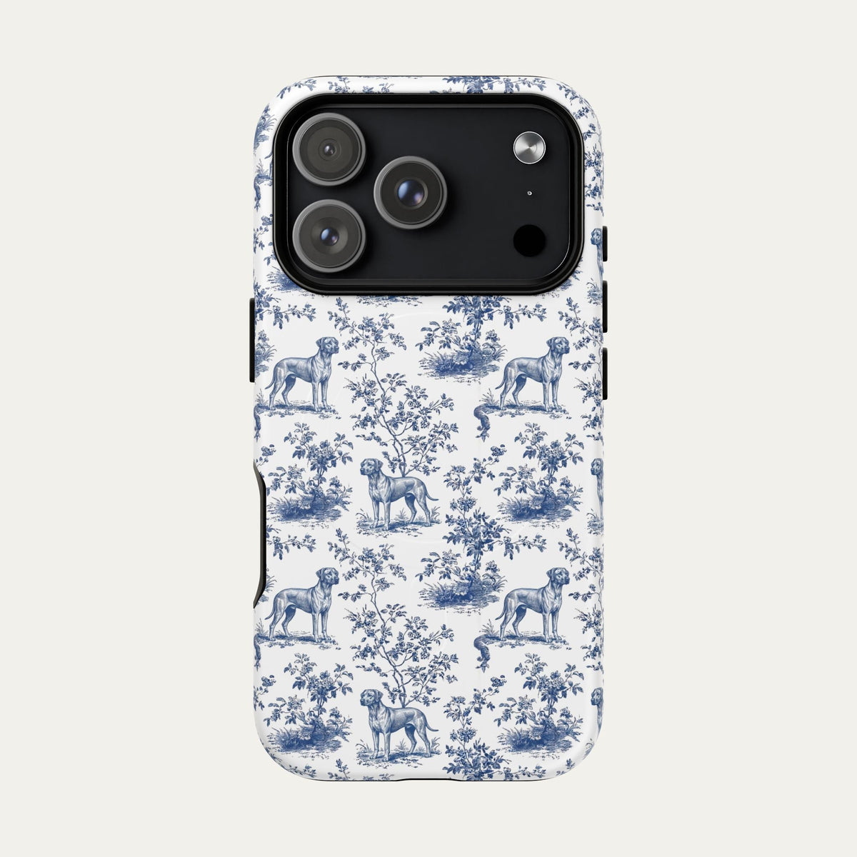 Rhodesian Ridgeback Blue Toile Phone case