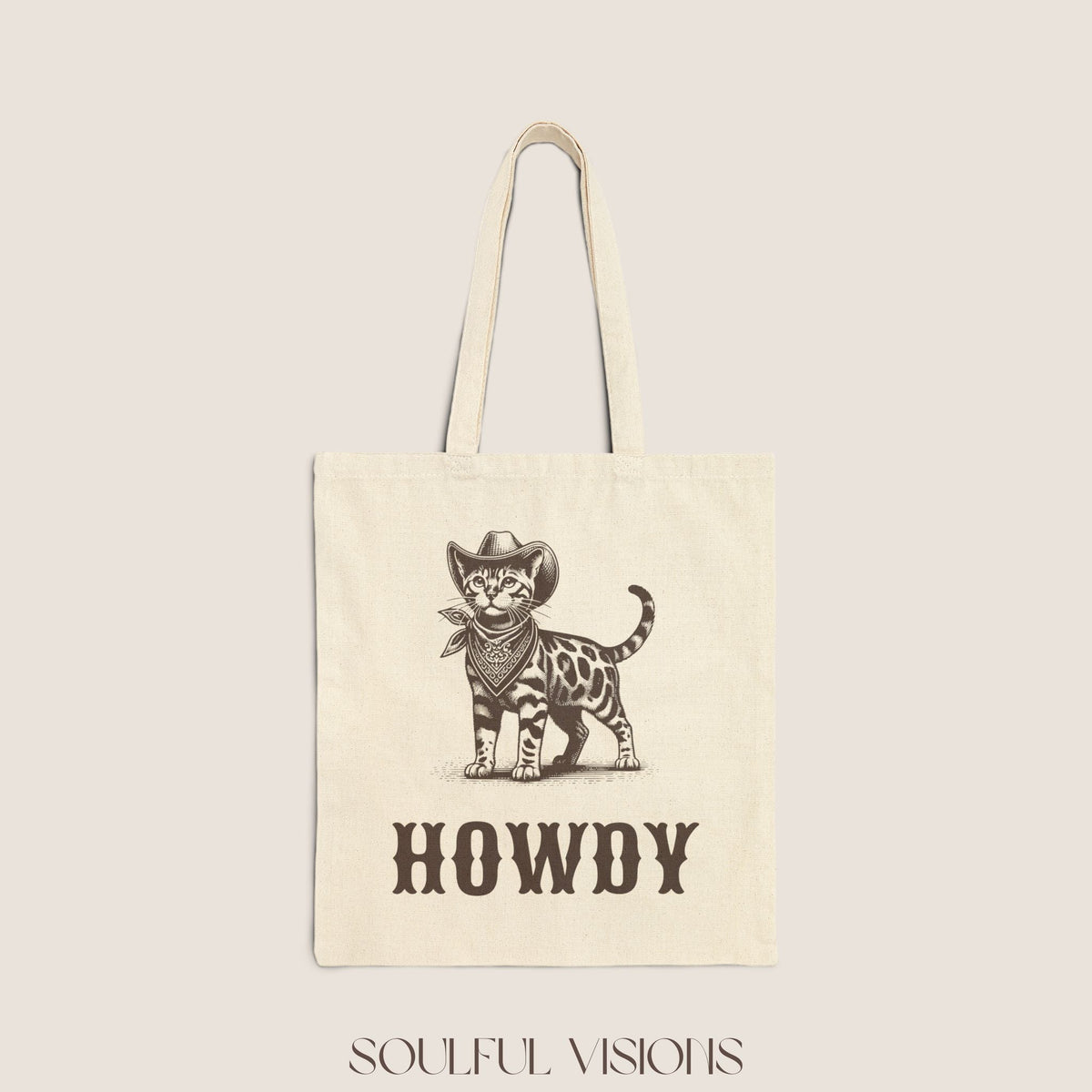 Howdy Bengal Cat Tote Bag