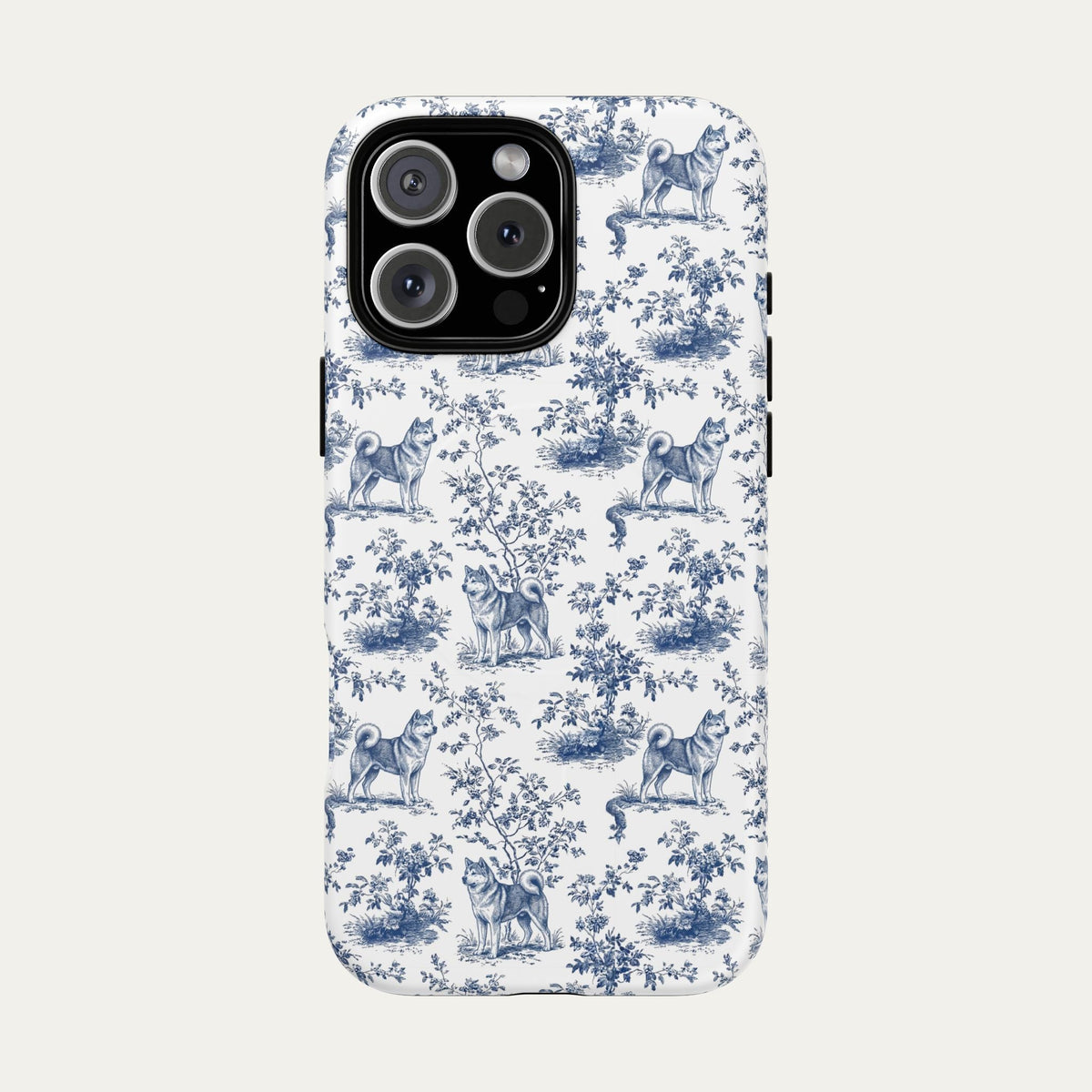 Akita Blue Toile Phone case