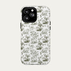 Persian Cat Sage Green Toile phone Case