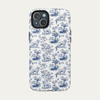 Great Pyrenees Blue Toile Phone case