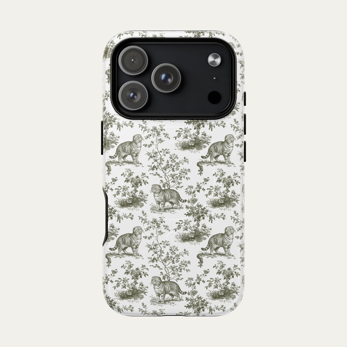 Scottish Fold Cat Sage Green Toile phone Case