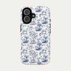 Greyhound Blue Toile Phone case