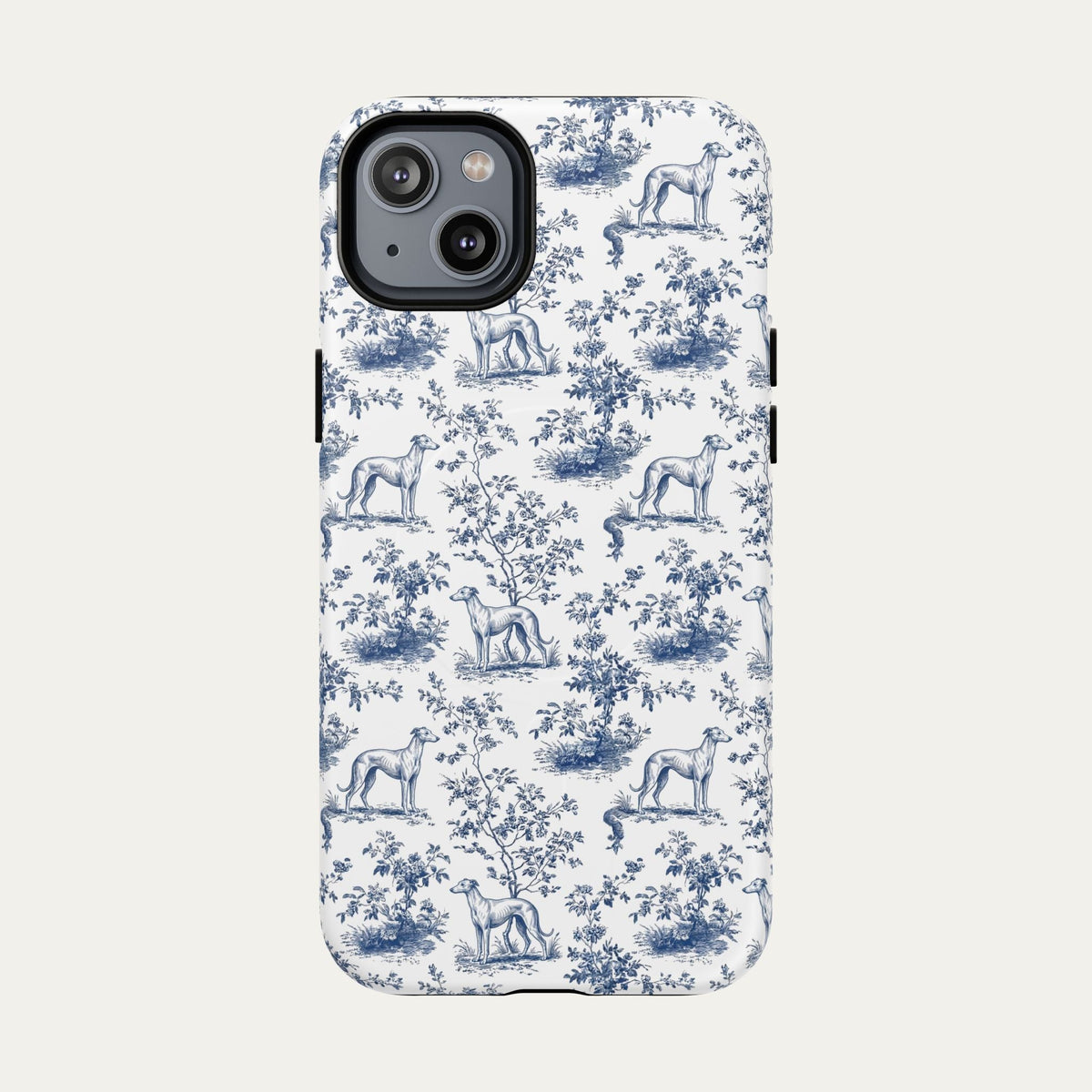Greyhound Blue Toile Phone case