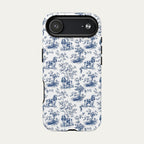 Cocker Spaniel Blue Toile Phone case