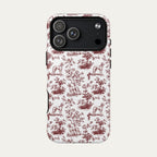 Saluki Burgundy Toile phone Case