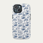 Siamese Cat Blue Toile Phone case