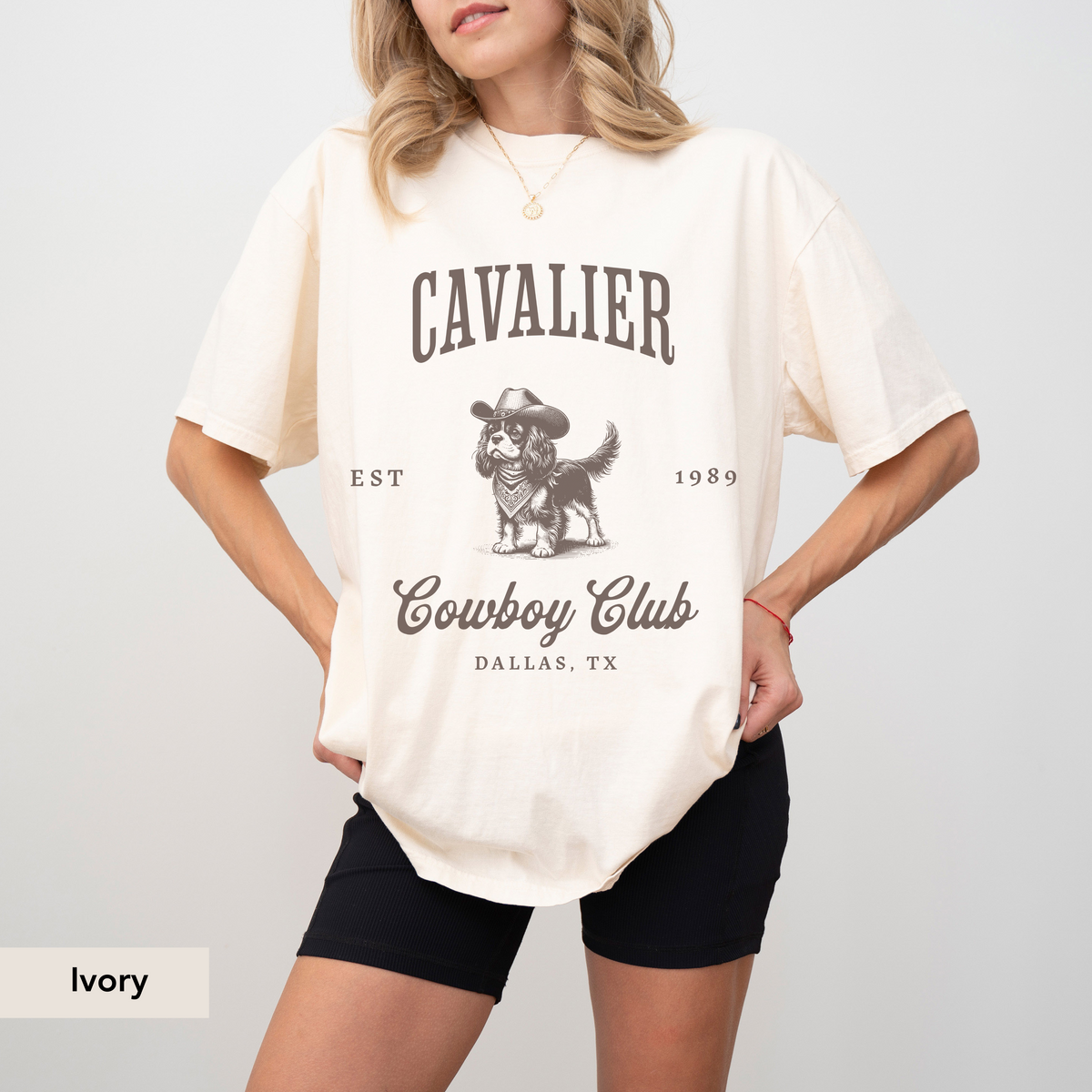 Cavalier King Charles Spaniel Cowboy Club Shirt