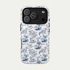 Great Pyrenees Blue Toile Phone case