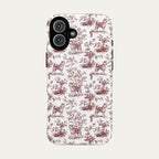 Akita Burgundy Toile phone Case