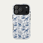 Schnauzer Blue Toile Phone case