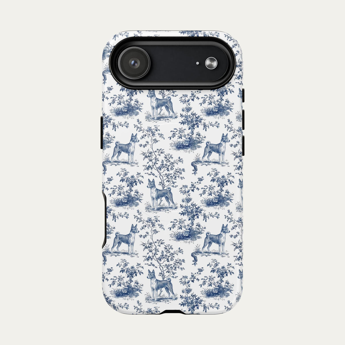 Basenji Blue Toile Phone case