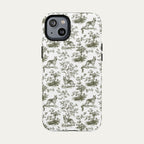 German Shepherd Sage Green Toile phone Case
