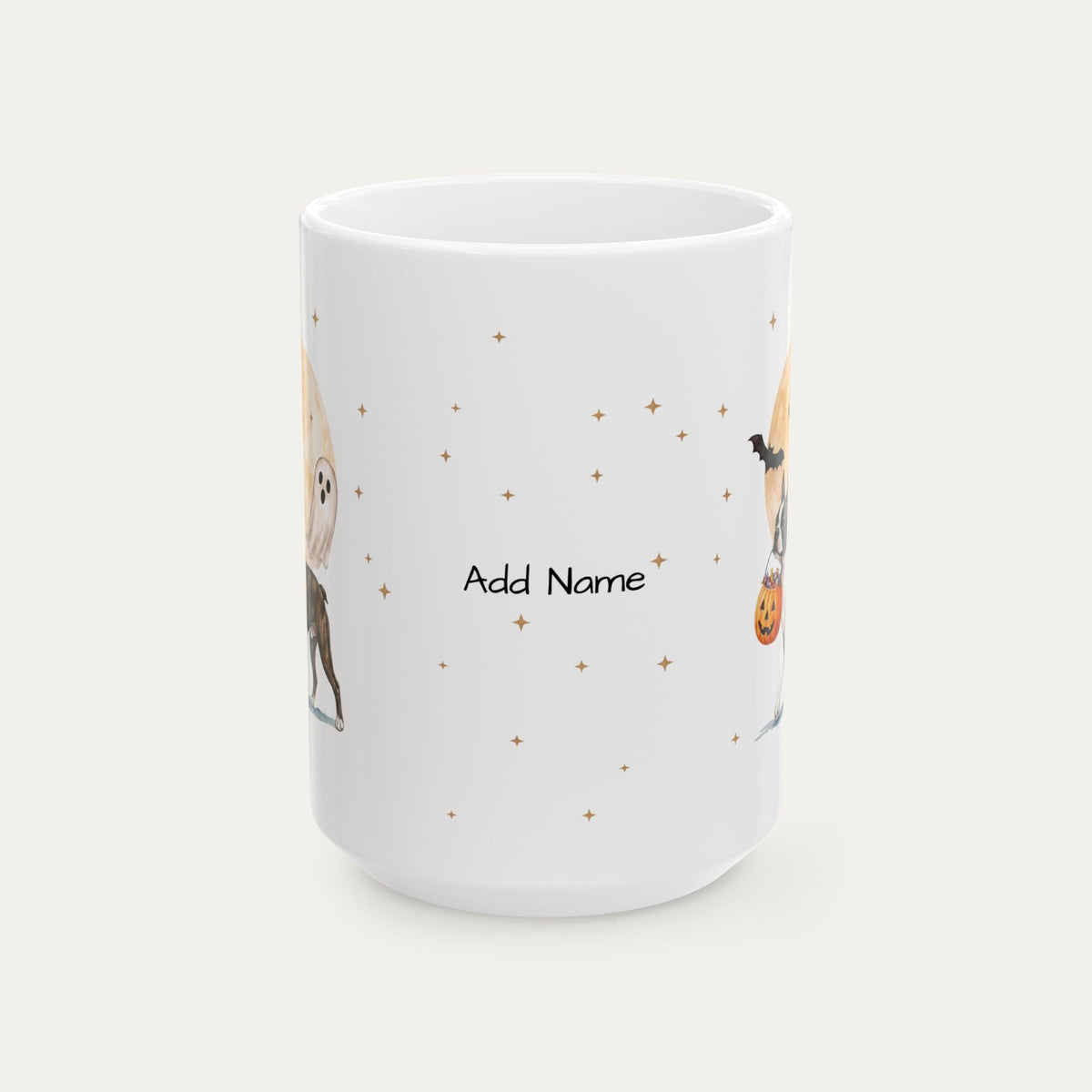 Custom Boston Terrier 2 Halloween mug