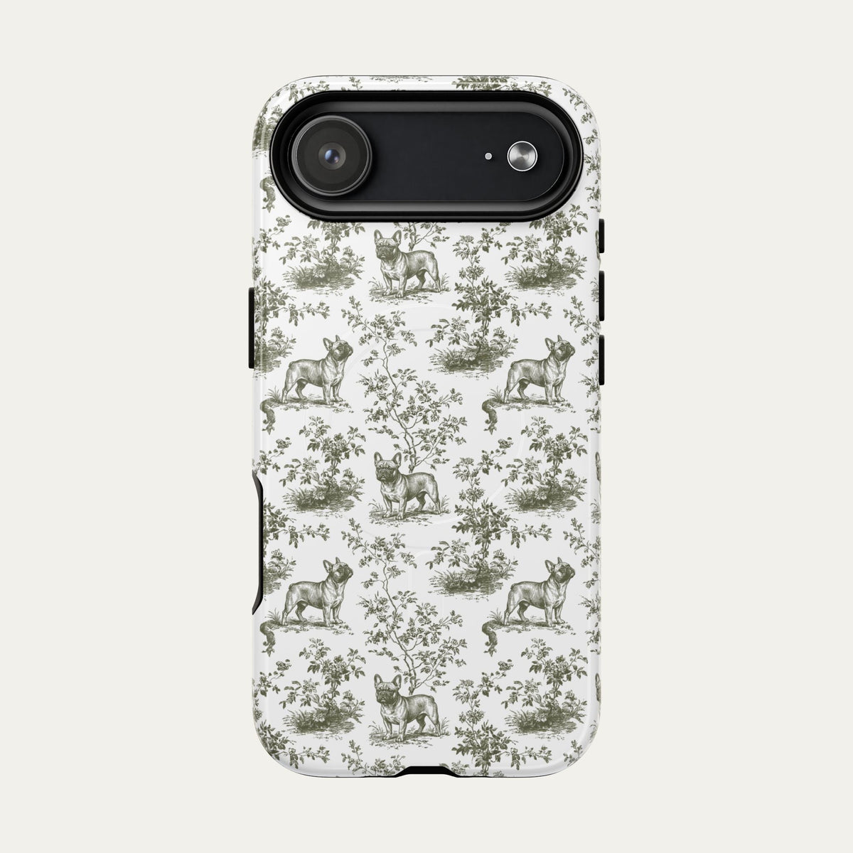 French bulldog Sage Green Toile phone Case