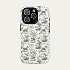 Bull Terrier Sage Green Toile phone Case