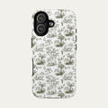 Persian Cat Sage Green Toile phone Case