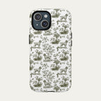 Wirehaired Pointing Griffon Sage Green Toile phone Case