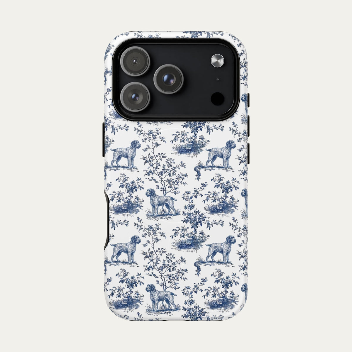 Wirehaired Pointing Griffon Blue Toile Phone case