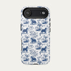 Bernese Mountain Blue Toile Phone case
