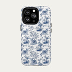 Corgi Blue Toile Phone case