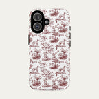 Dalmatian Burgundy Toile phone Case