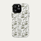 Chihuahua Shorthaired Sage Green Toile phone Case