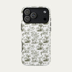 Maltese Sage Green Toile phone Case