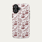 Toy Fox Terrier Burgundy Toile phone Case