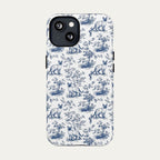 Siamese Cat Blue Toile Phone case