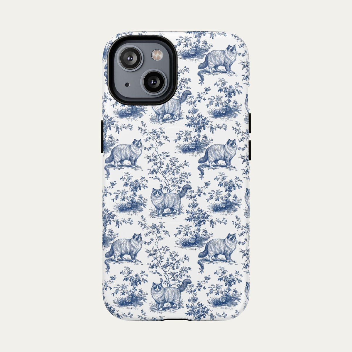 Ragdoll Cat Blue Toile Phone case