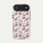 Cocker Spaniel Burgundy Toile phone Case
