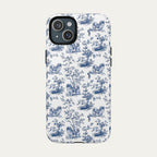 Pekingese Blue Toile Phone case