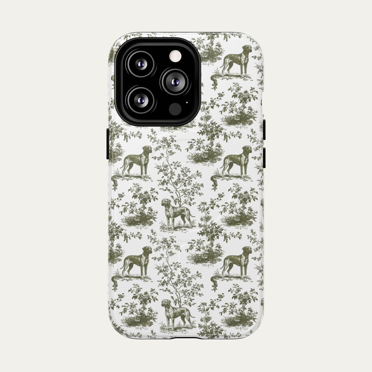 Rhodesian Ridgeback Sage Green Toile phone Case